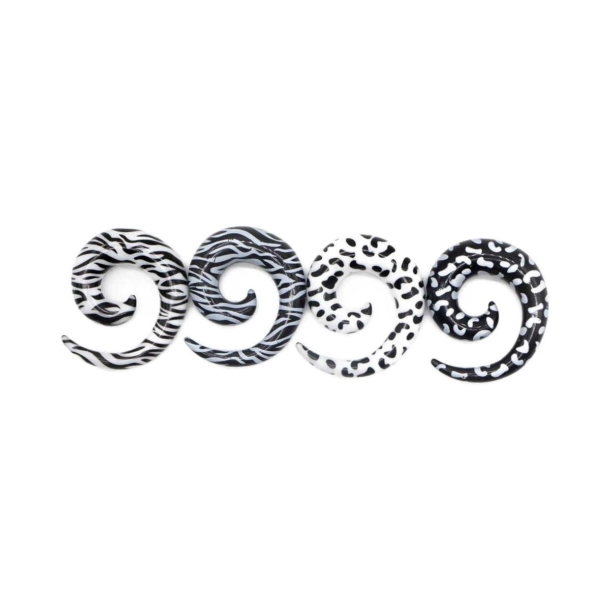 Faux tapers spirale en acrylique 1,2-20 mm – Expandeurs (lot de 2)