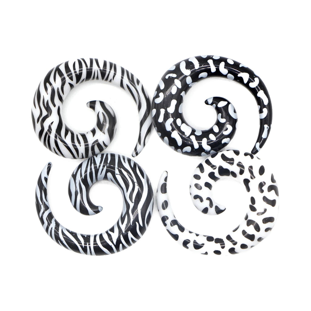 Faux tapers spirale en acrylique 1,2-20 mm – Expandeurs (lot de 2)