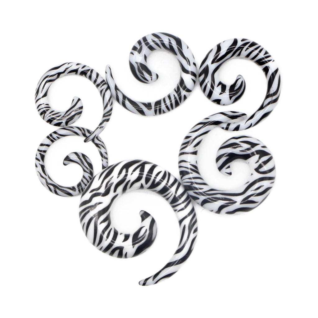 Faux tapers spirale en acrylique 1,2-20 mm – Expandeurs (lot de 2)