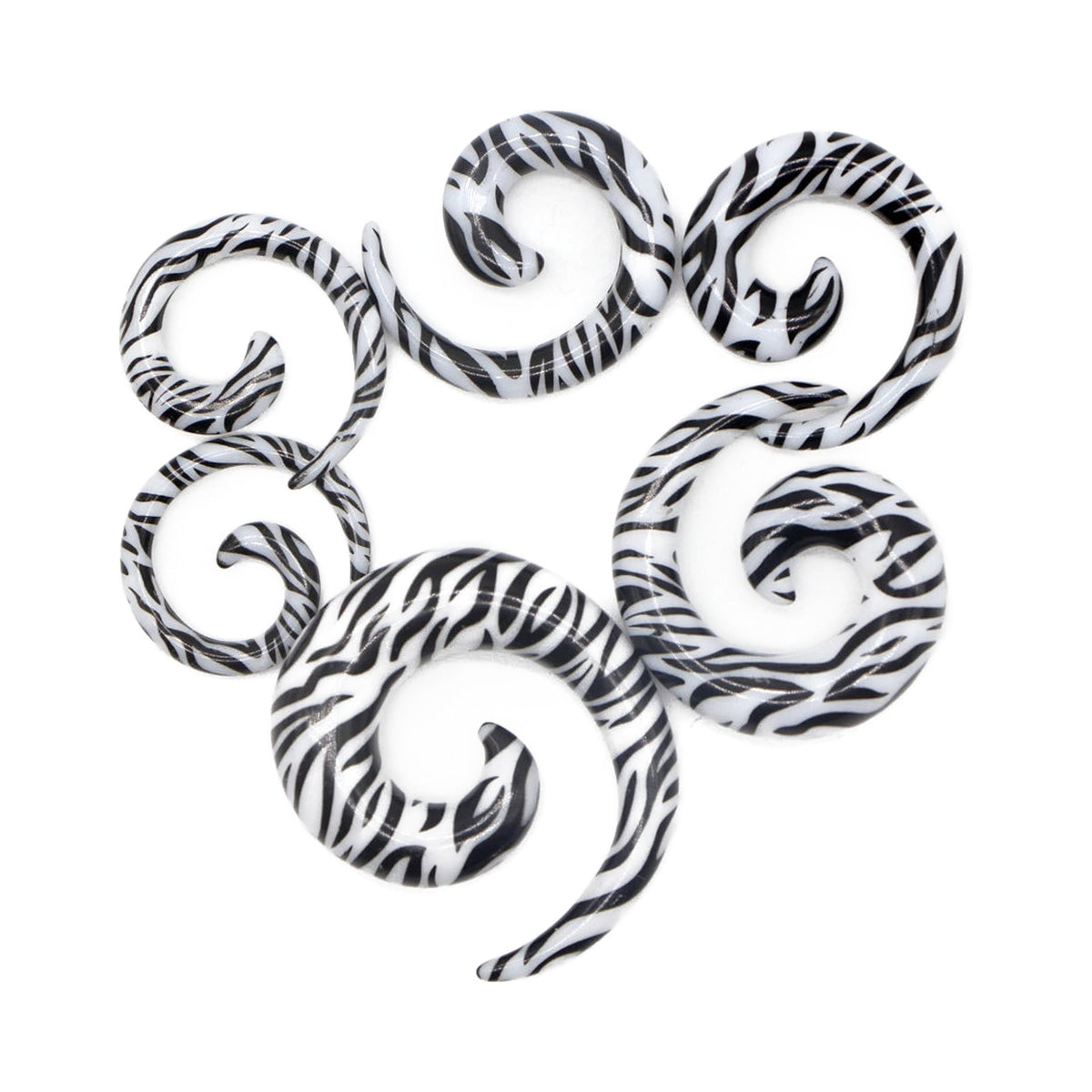 Faux tapers spirale en acrylique 1,2-20 mm – Expandeurs (lot de 2)