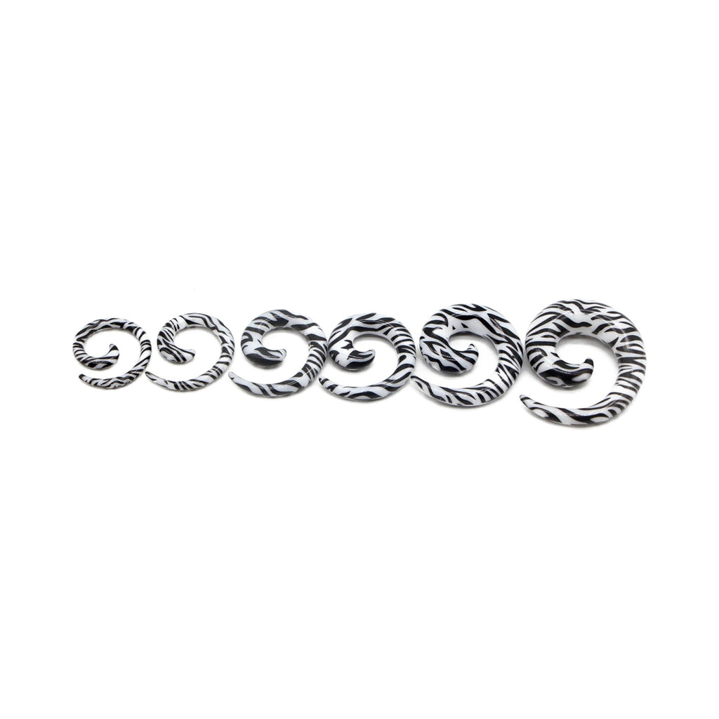 Faux tapers spirale en acrylique 1,2-20 mm – Expandeurs (lot de 2)