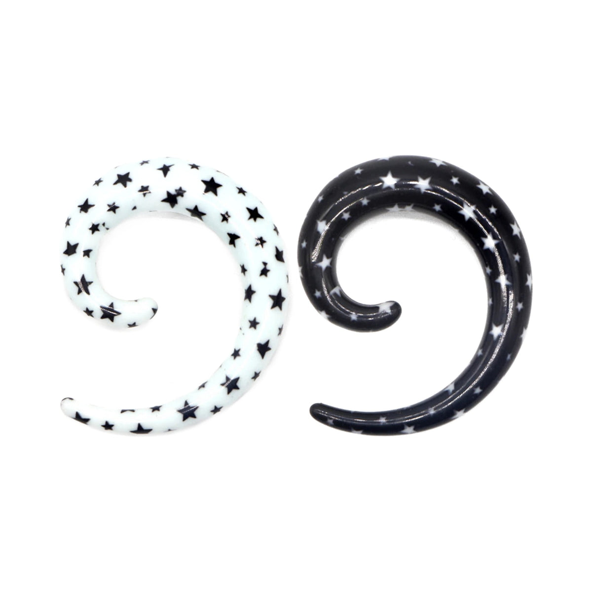 Faux tapers spirale en acrylique 1,2-20 mm – Expandeurs (lot de 2)