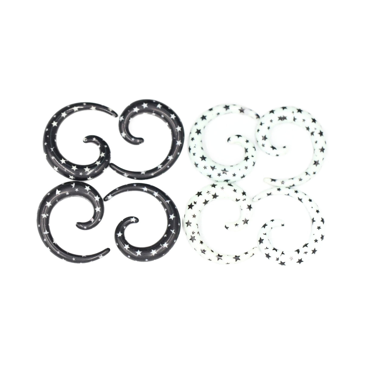 Faux tapers spirale en acrylique 1,2-20 mm – Expandeurs (lot de 2)