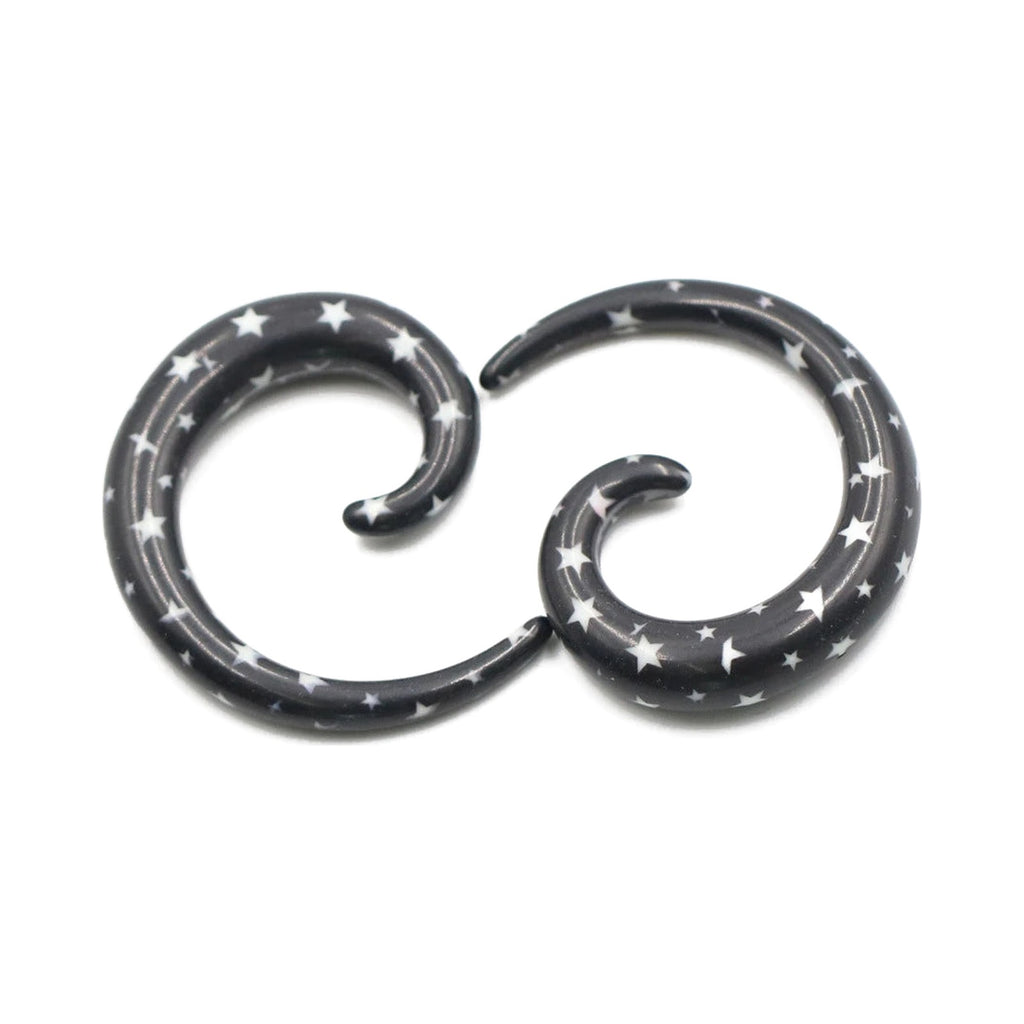 Faux tapers spirale en acrylique 1,2-20 mm – Expandeurs (lot de 2)