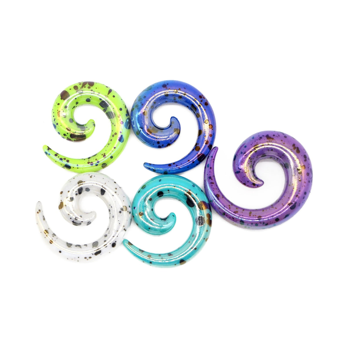 Faux tapers spirale en acrylique 1,2-20 mm – Expandeurs (lot de 2)