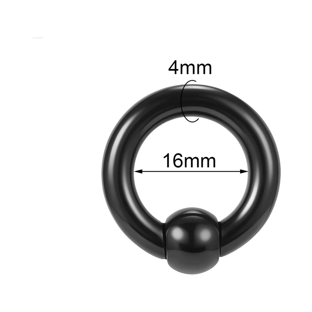 Plug tunnel acrylique noir 3-10mm – Grand taille (1 pièce)