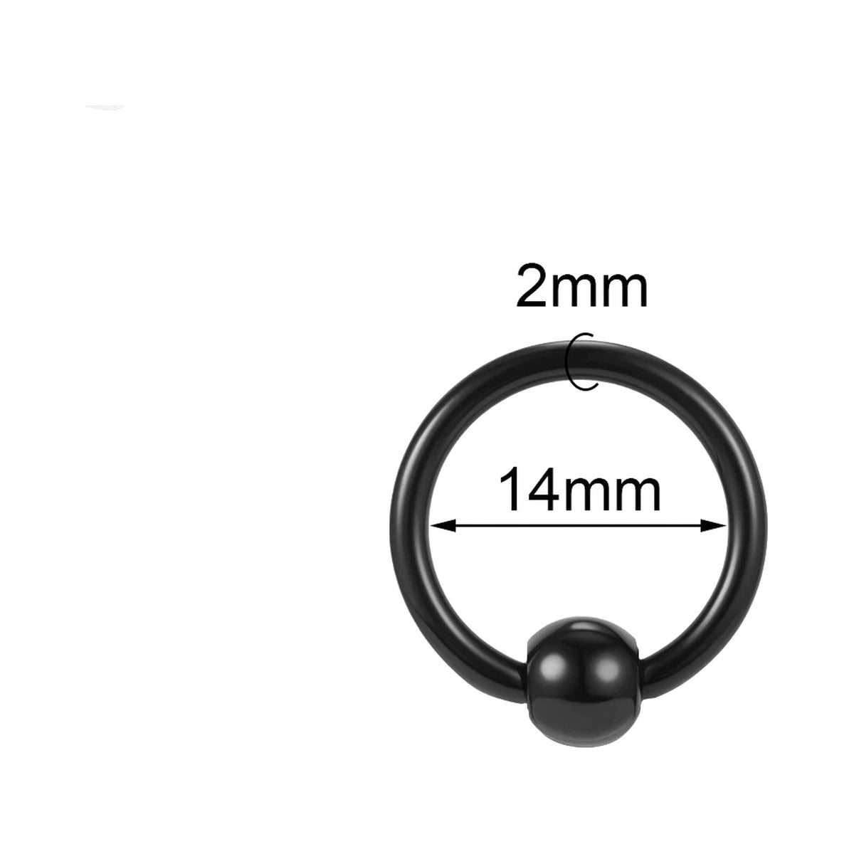 Plug tunnel acrylique noir 3-10mm – Grand taille (1 pièce)
