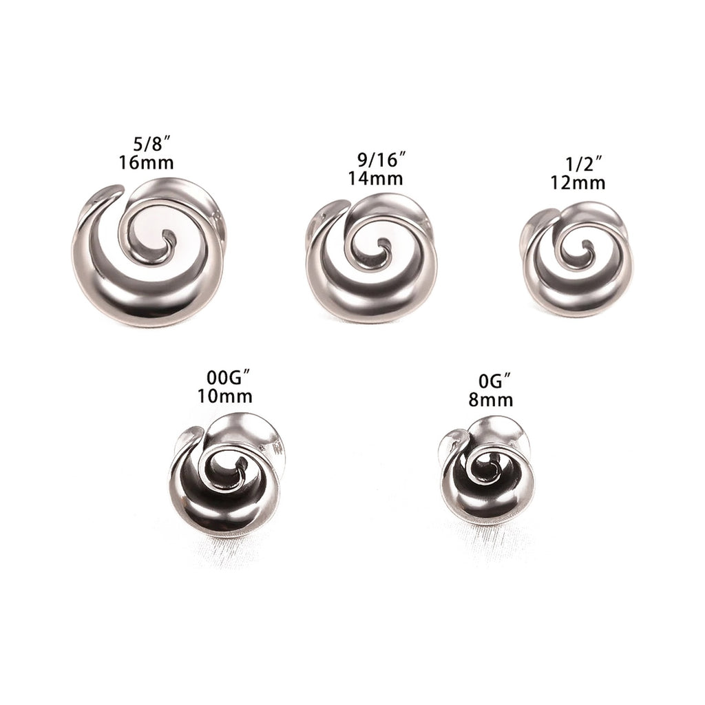 Plugs ouverts spirale (lot de 2)