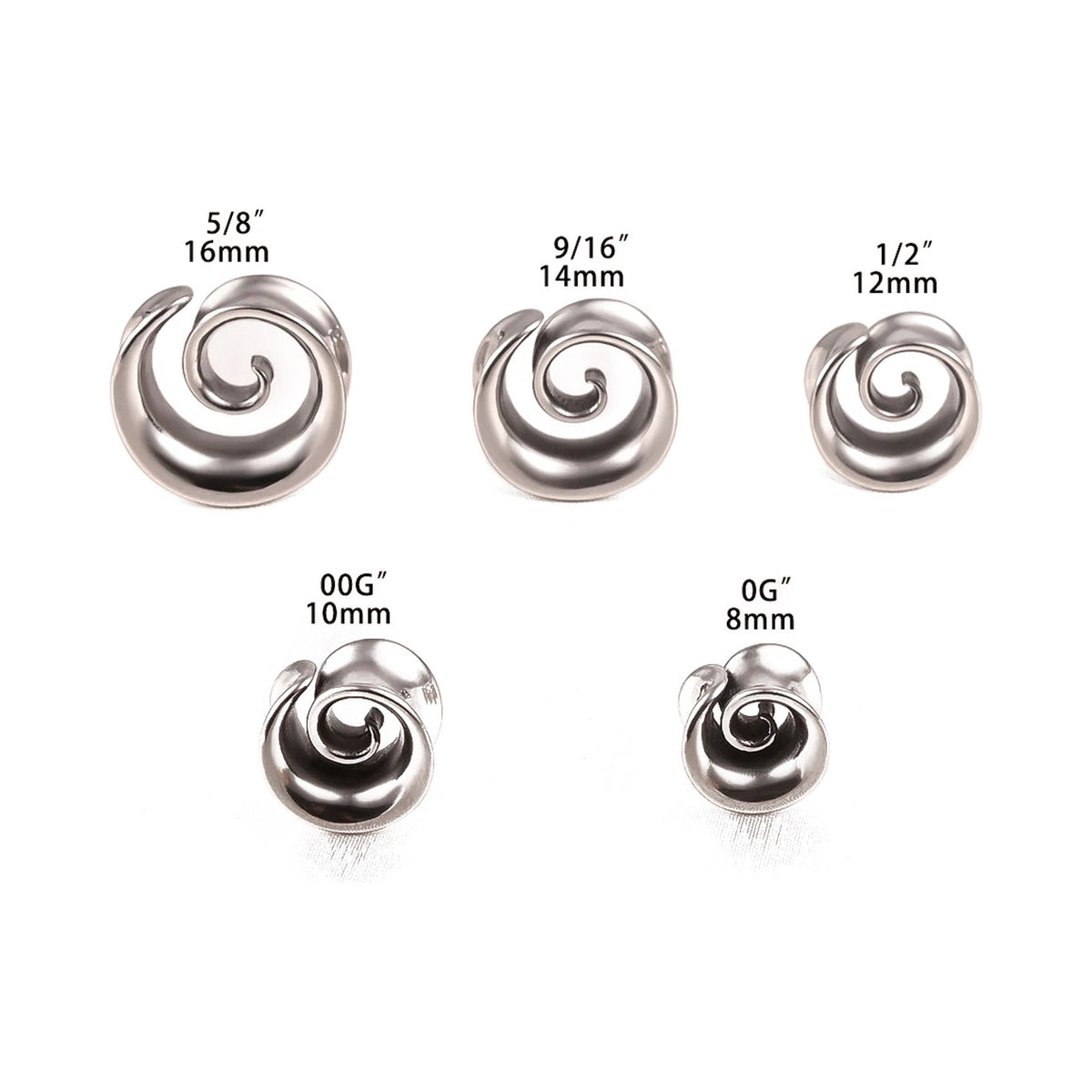 Plugs ouverts spirale (lot de 2)
