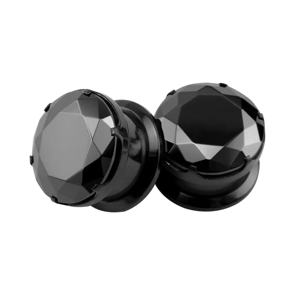 Tunnels plugs zirconium cristal noir – Acier inoxydable (paire)