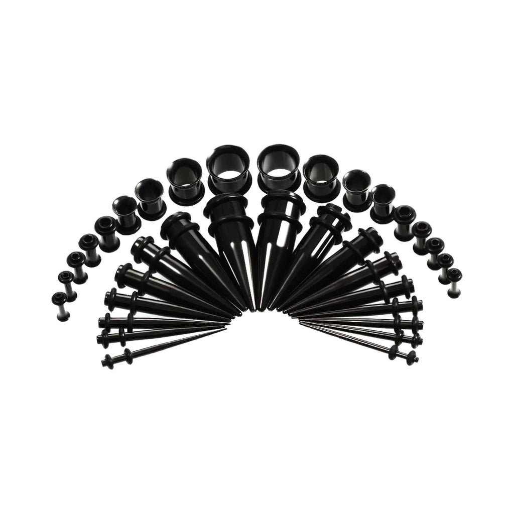 Kit de stretching 36 pièces 14G-00G – Tapers, plugs et œillets acier