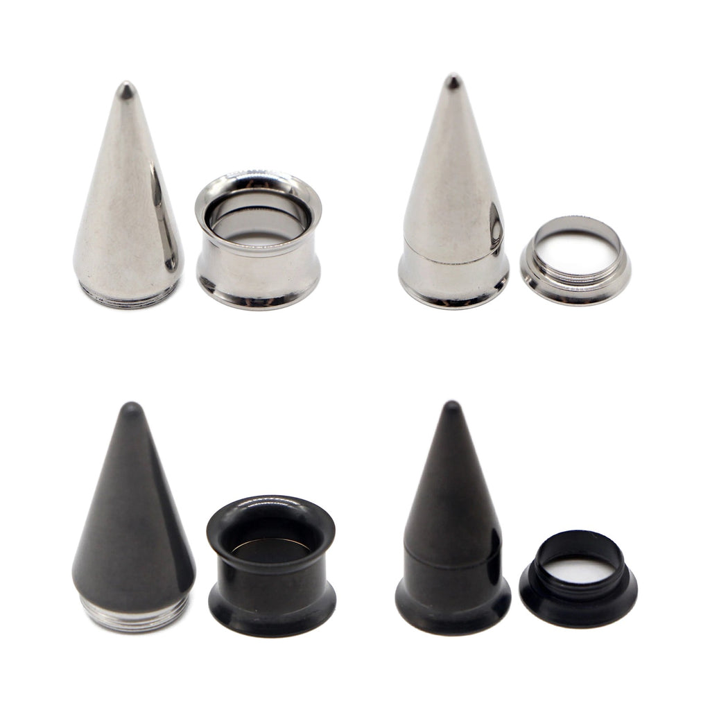Plug tunnel interchangeable 2-en-1 – Acier inoxydable 2-20mm