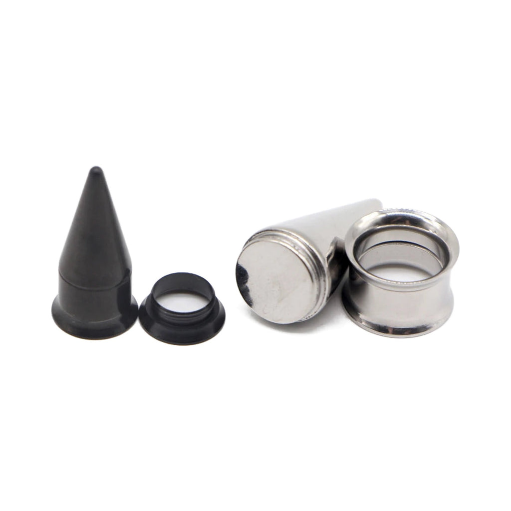 Plug tunnel interchangeable 2-en-1 – Acier inoxydable 2-20mm