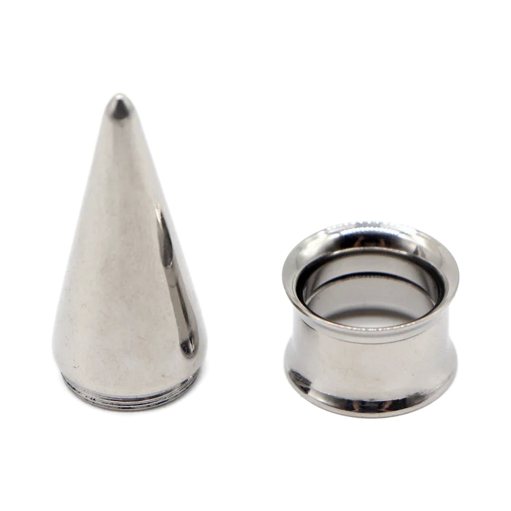 Plug tunnel interchangeable 2-en-1 – Acier inoxydable 2-20mm