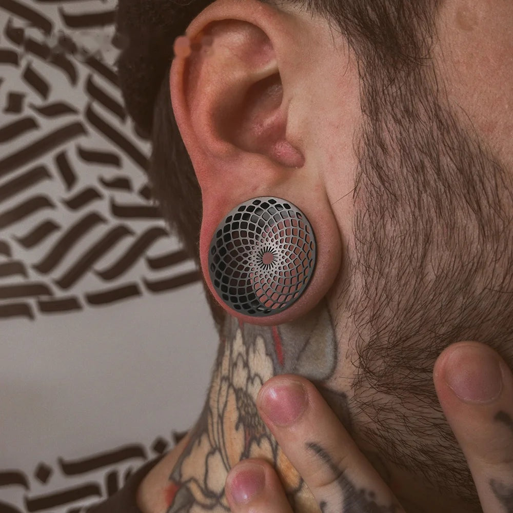 Tunnels ajourés en acier 316 – Plugs d'été pour lobes (lot de 2)