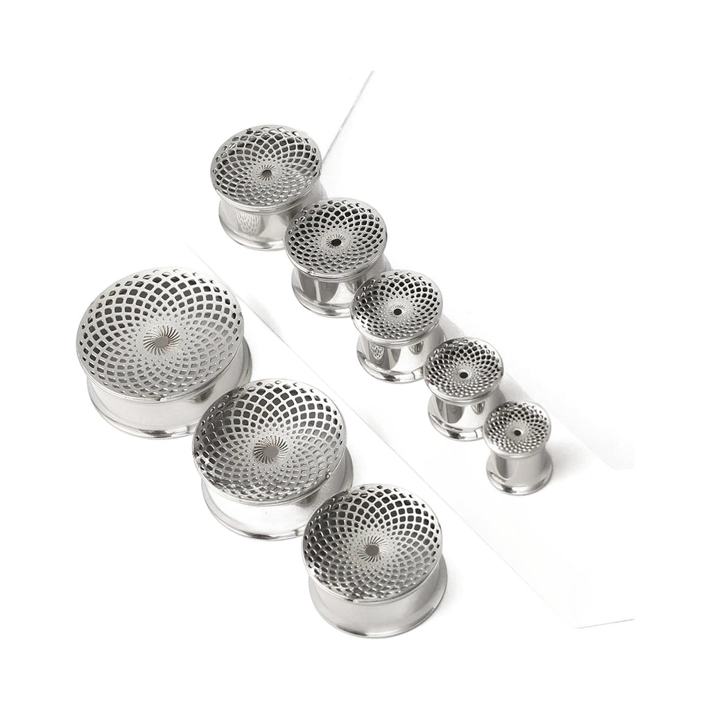 Tunnels ajourés en acier 316 – Plugs d'été pour lobes (lot de 2)