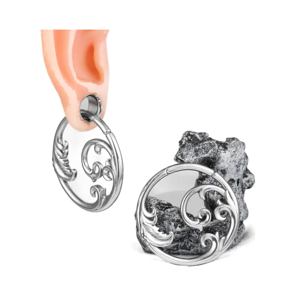 Poids d'oreille vague – Acier inoxydable 4mm