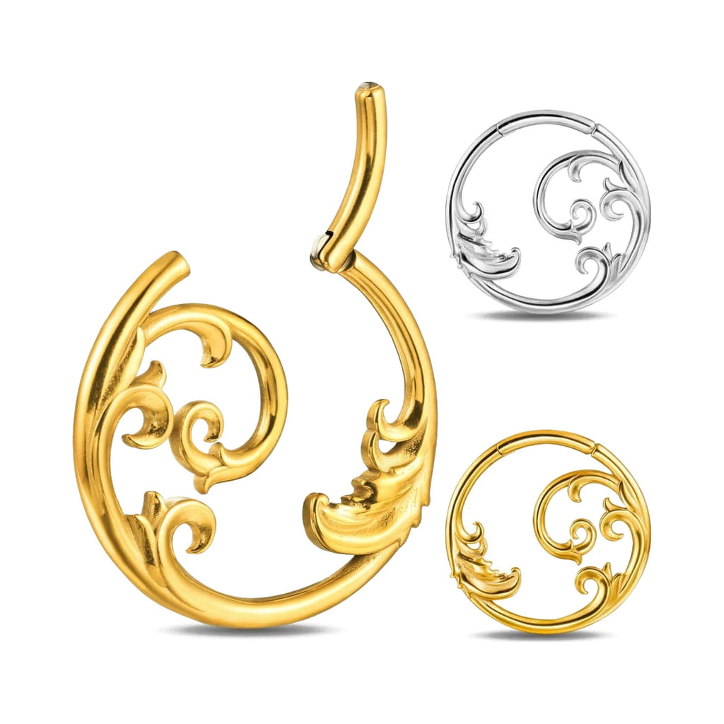 Poids d'oreille vague – Acier inoxydable 4mm