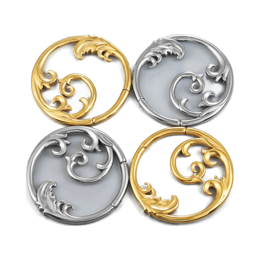 Poids d'oreille vague – Acier inoxydable 4mm