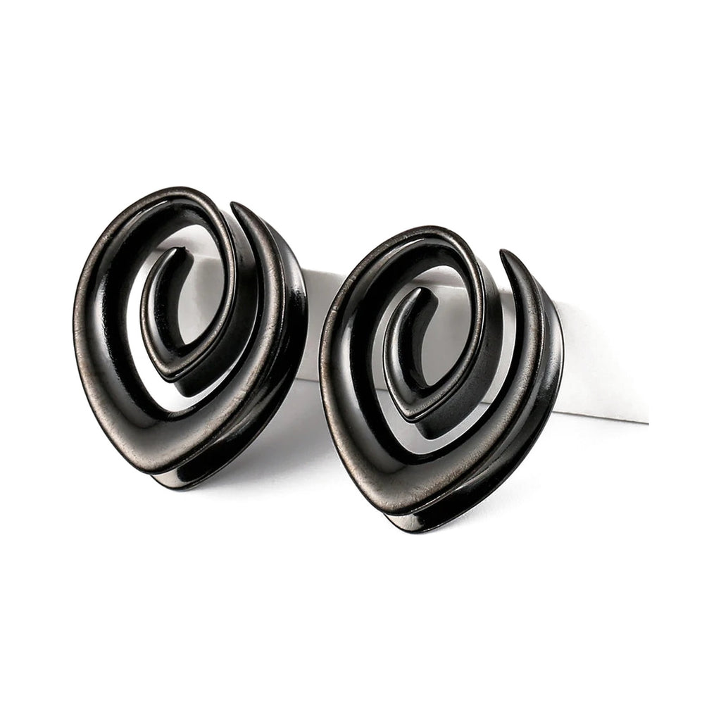 Plugs saddle spirale – Pendentifs pour lobes étirés (lot de 2)