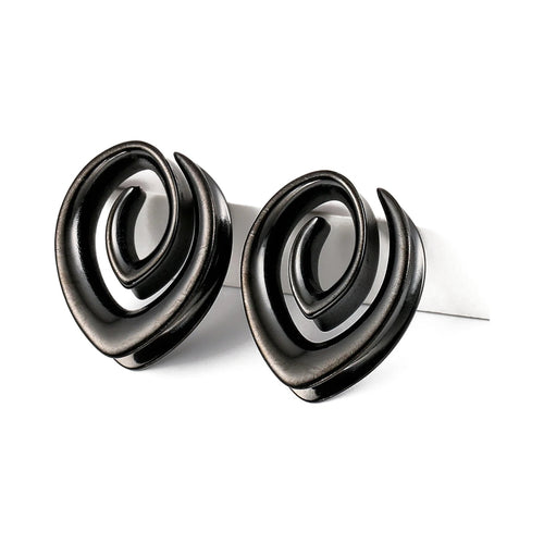 Plugs saddle spirale – Pendentifs pour lobes étirés (lot de 2)