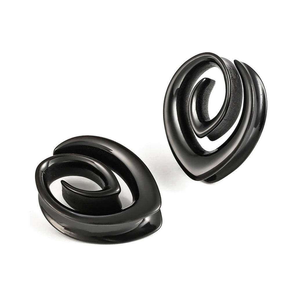 Plugs saddle spirale – Pendentifs pour lobes étirés (lot de 2)