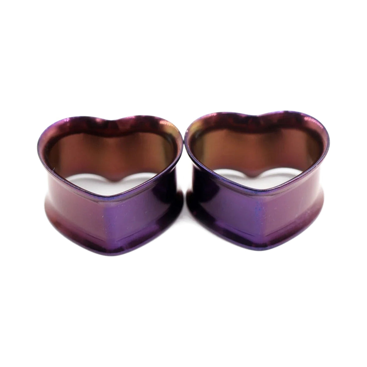 Plugs cœur en acier inoxydable 8-30mm (lot de 2)