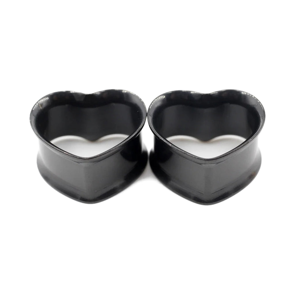 Plugs cœur en acier inoxydable 8-30mm (lot de 2)