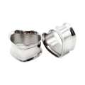 Plugs cœur en acier inoxydable 8-30mm (lot de 2)