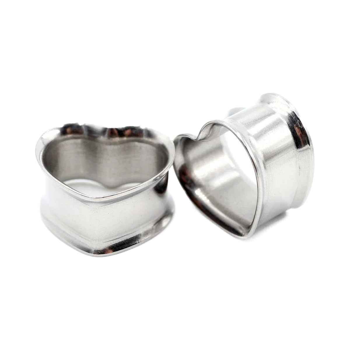Plugs cœur en acier inoxydable 8-30mm (lot de 2)