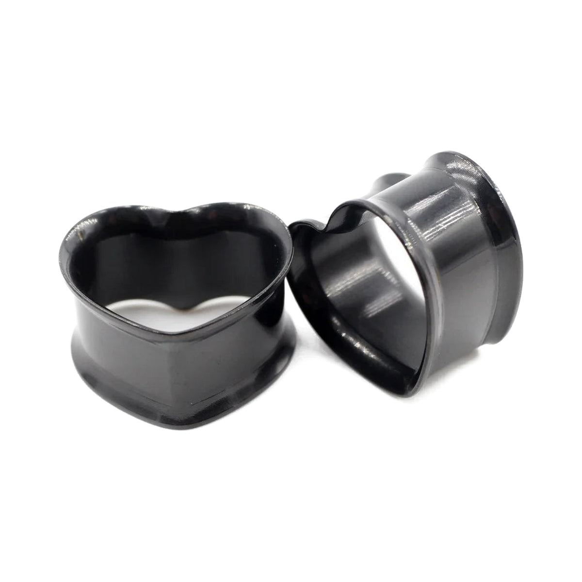 Plugs cœur en acier inoxydable 8-30mm (lot de 2)