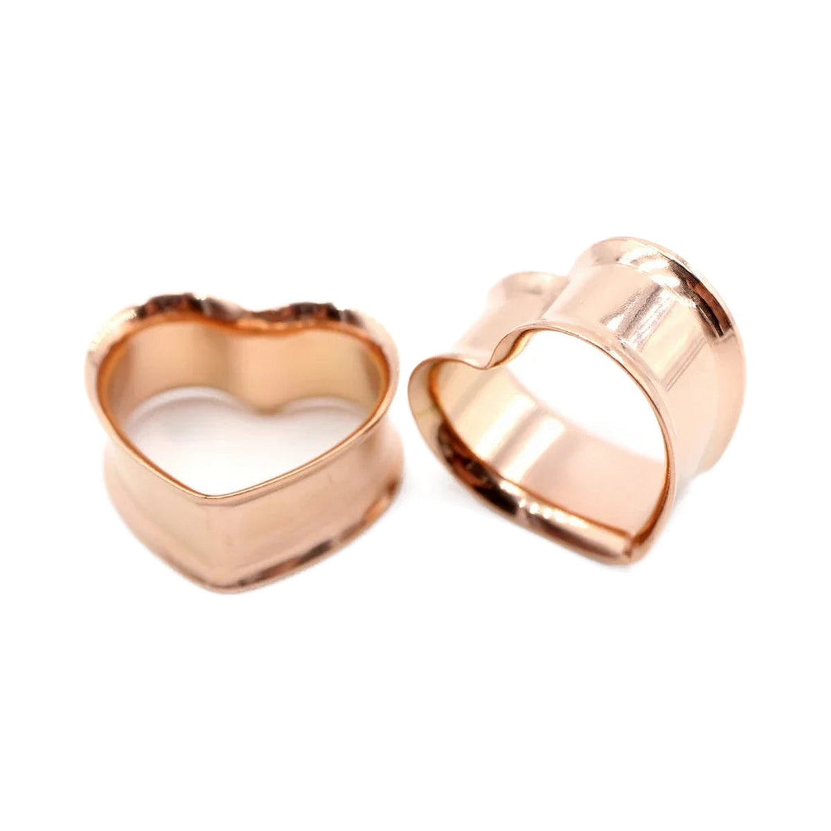 Plugs cœur en acier inoxydable 8-30mm (lot de 2)