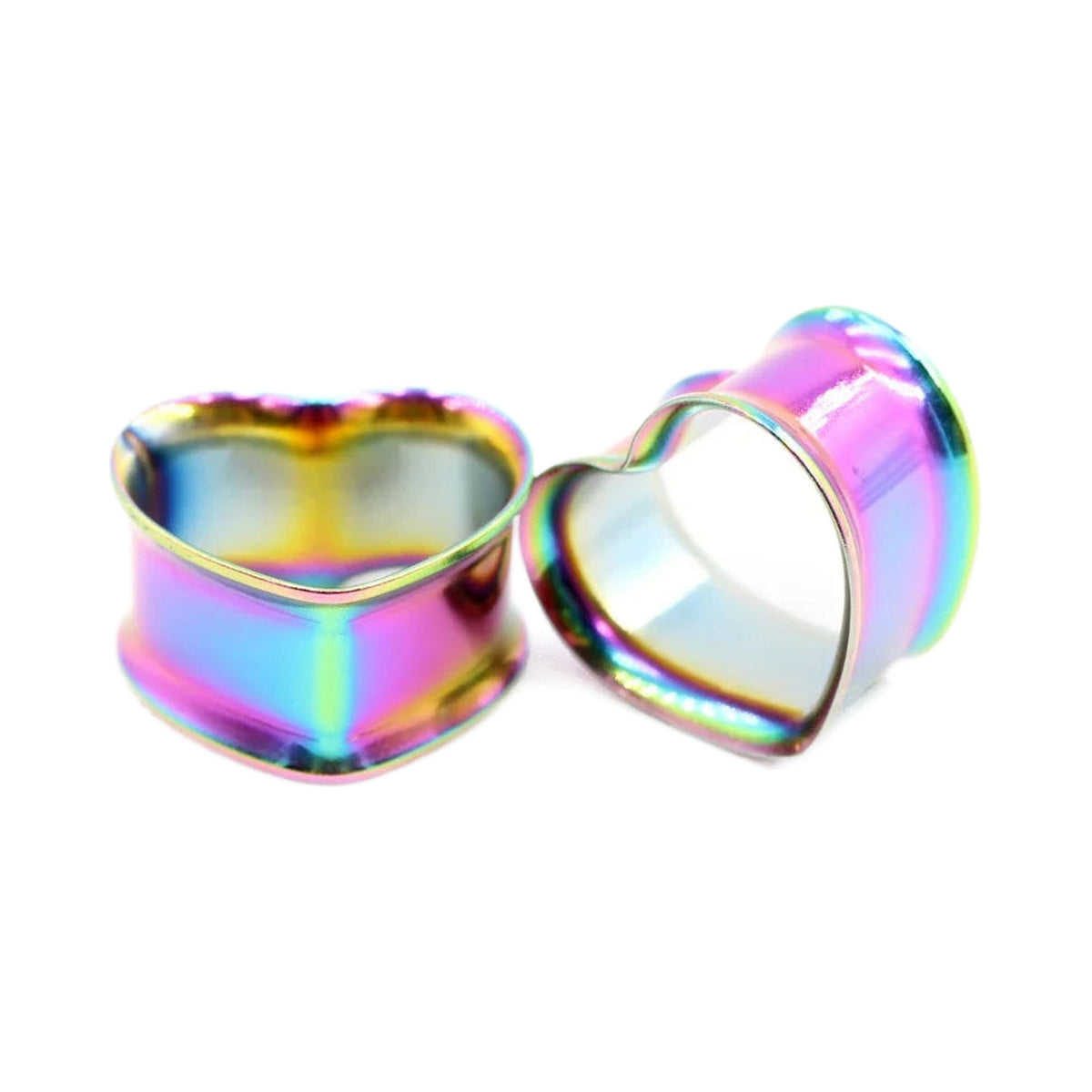 Plugs cœur en acier inoxydable 8-30mm (lot de 2)