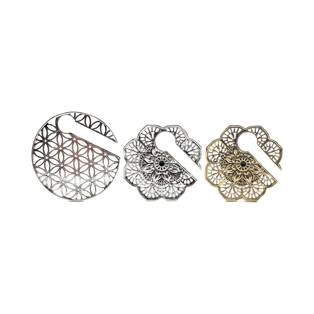 Poids d'oreille laiton mandala