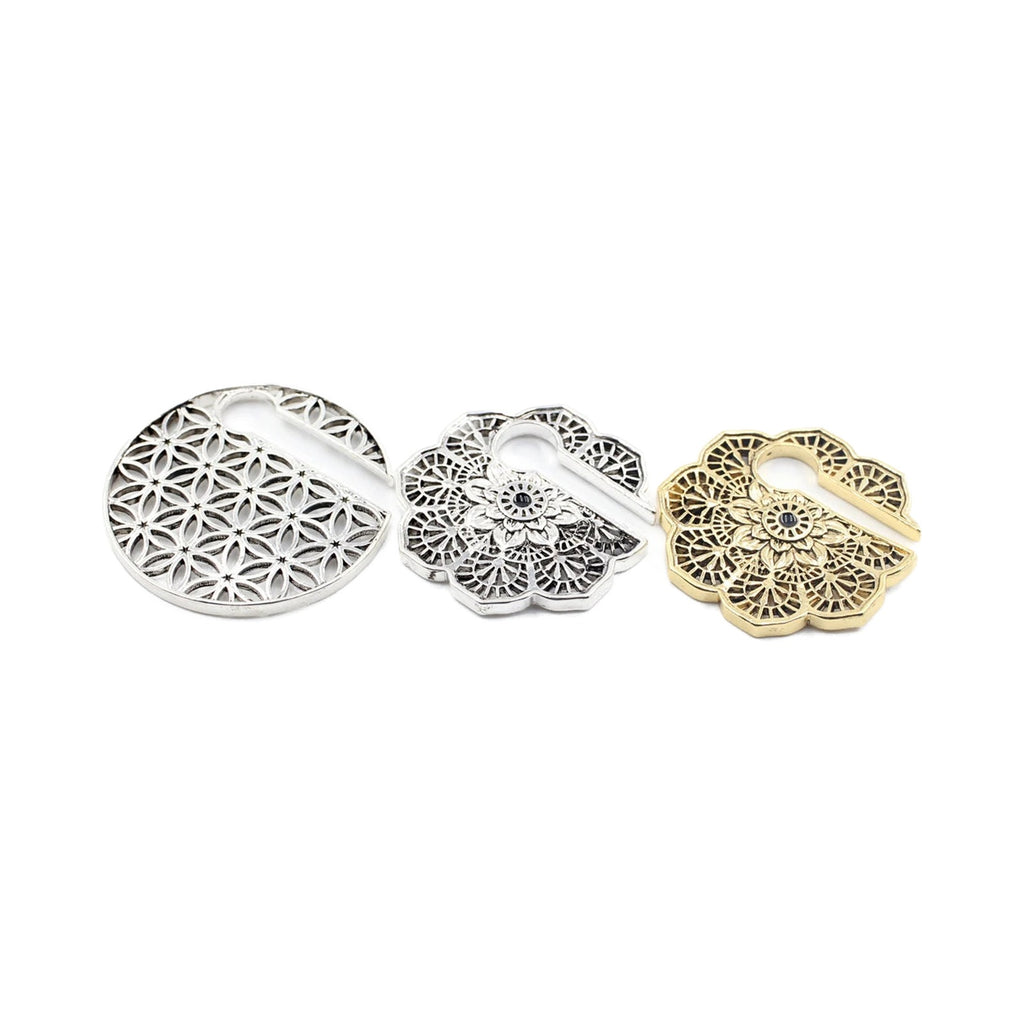 Poids d'oreille laiton mandala