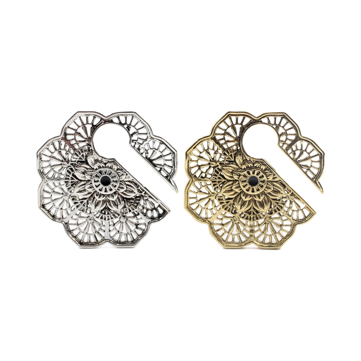 Poids d'oreille laiton mandala