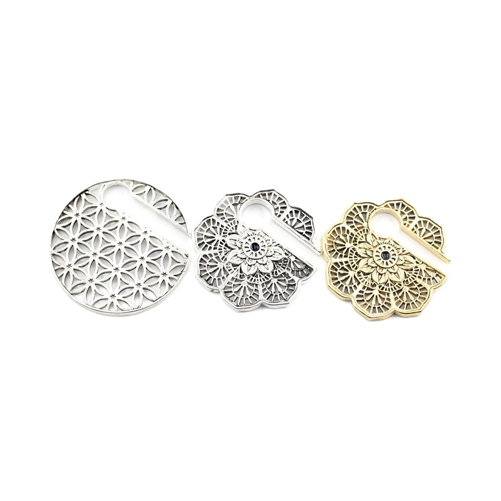 Poids d'oreille laiton mandala