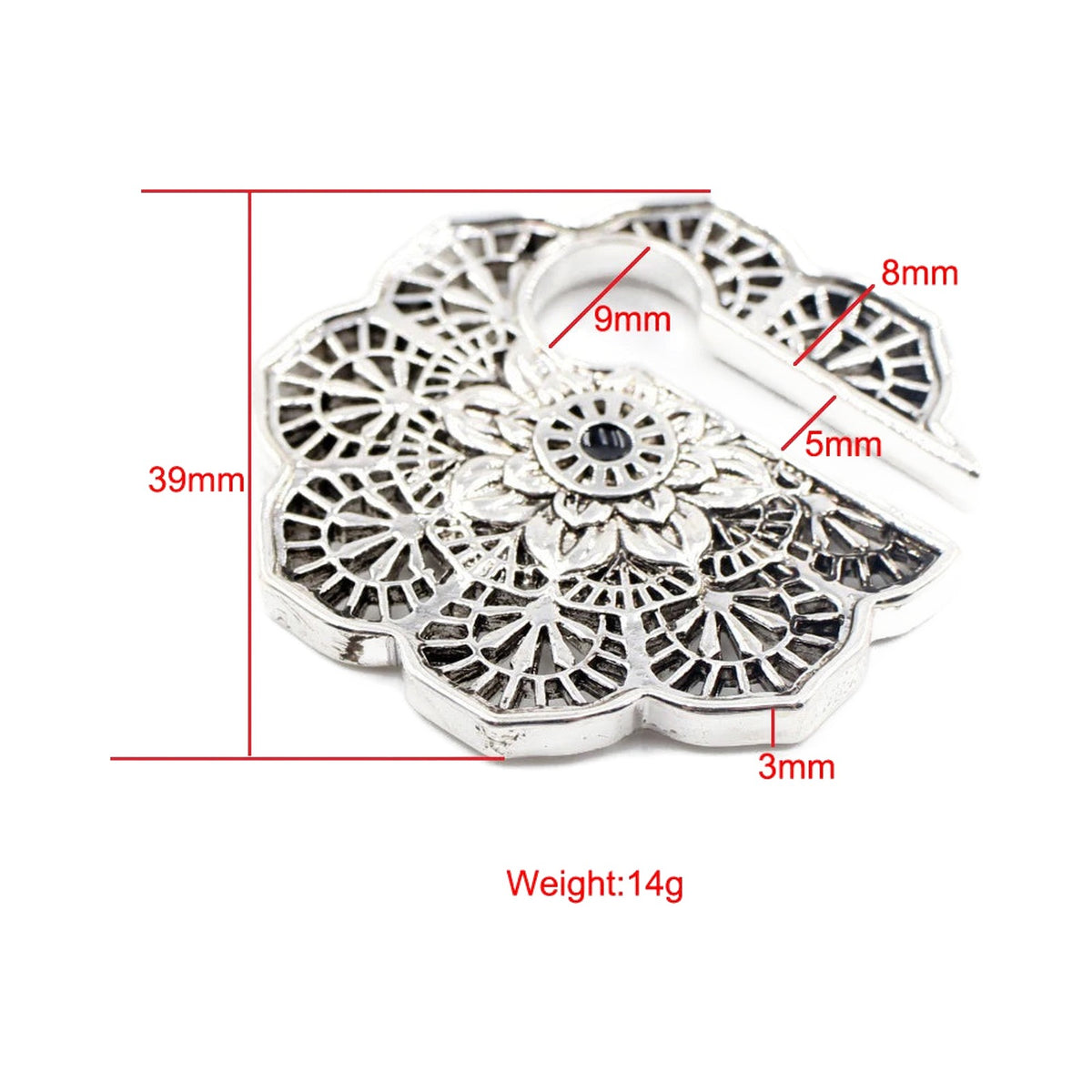Poids d'oreille laiton mandala