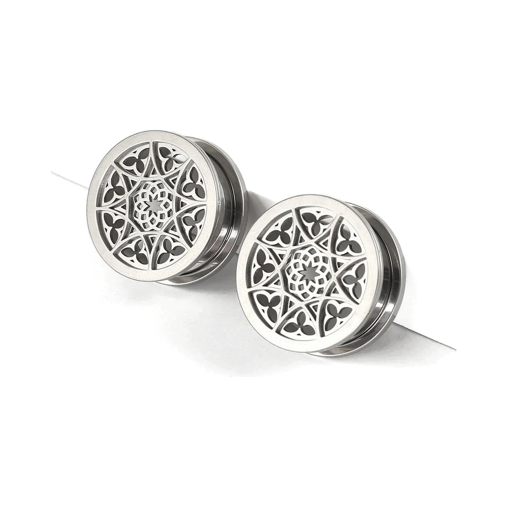 Plugs acier fleur, vue principale — Stretchy
