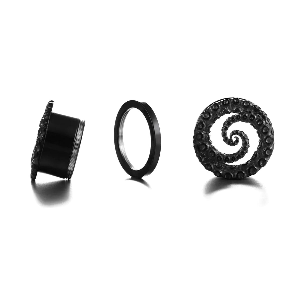 Plugs acier poulpe — paire