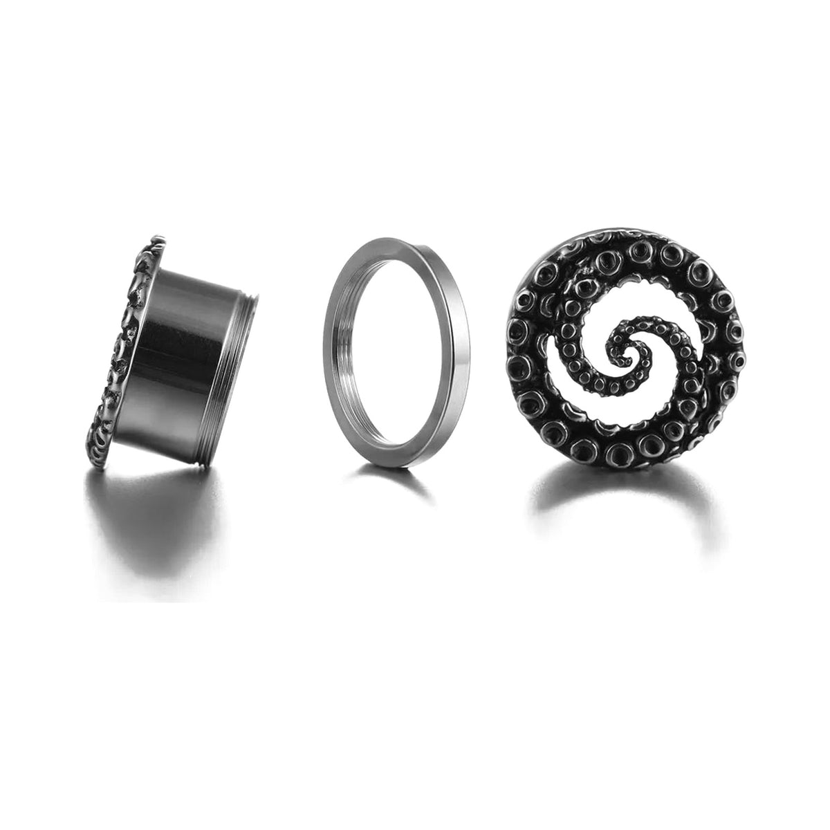 Plugs acier poulpe — paire