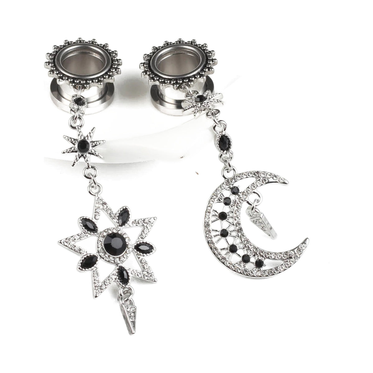 Plug acier lune & étoile, vue principale — Stretchy