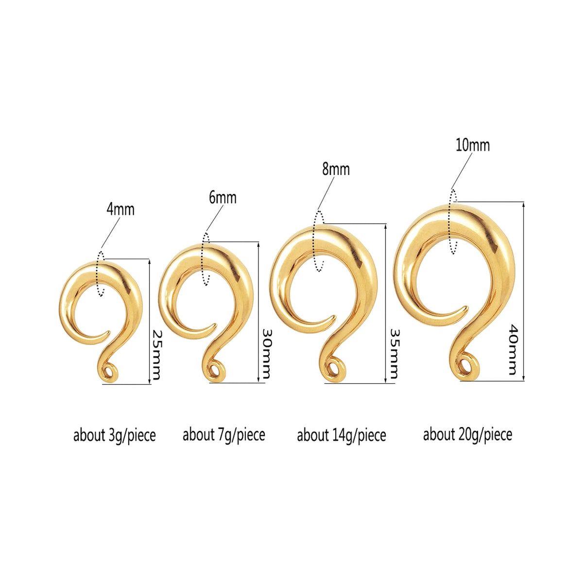 Poids d'oreille abeille — paire