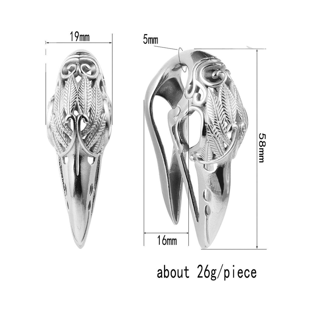 Poids d'oreille acier Ego — paire